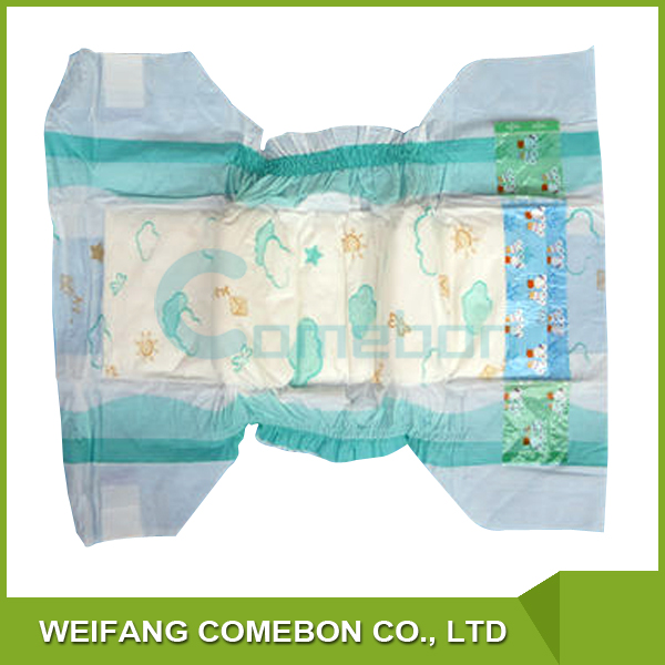 Disposable PE film printed baby diapers
